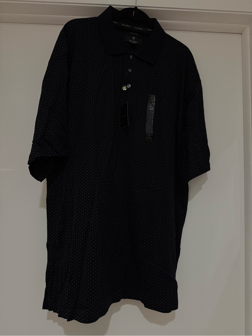 Gary Player Men's Black Microdot Polo Shirt